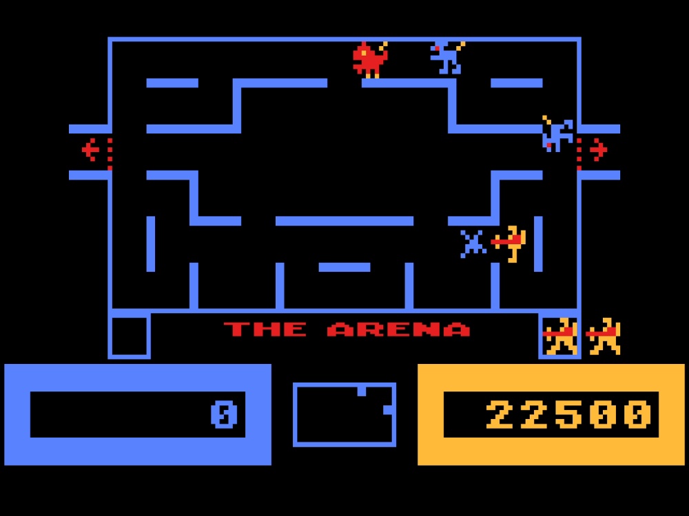 Gameplay of Wizard of Wor for Atari 5200